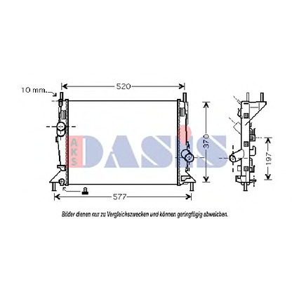 Foto Radiatore, Raffreddamento motore AKS DASIS 090083N