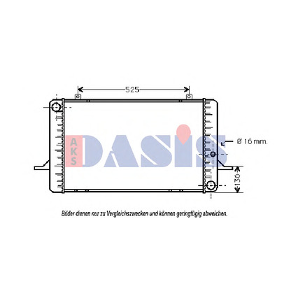 Foto Radiador, refrigeración del motor AKS DASIS 090380N