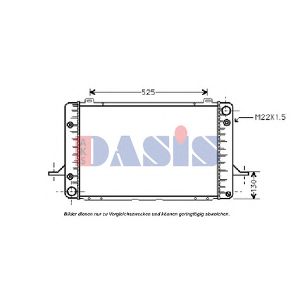 Foto Radiador, refrigeración del motor AKS DASIS 090430N