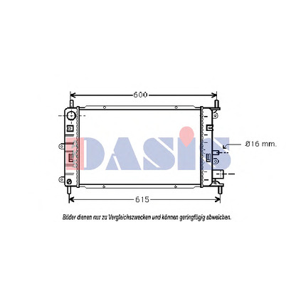 Photo Radiateur, refroidissement du moteur AKS DASIS 090610N