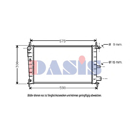 Photo Radiateur, refroidissement du moteur AKS DASIS 090640N