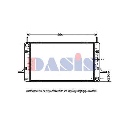 Foto Radiador, refrigeración del motor AKS DASIS 090820N