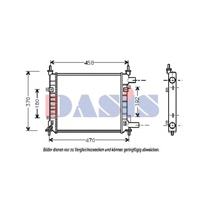 Photo Radiator, engine cooling AKS DASIS 091280N