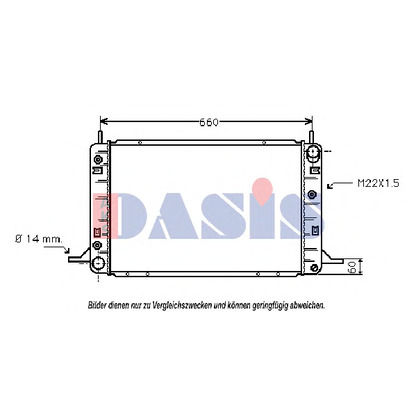 Foto Radiador, refrigeración del motor AKS DASIS 091290N