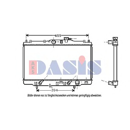 Foto Radiador, refrigeración del motor AKS DASIS 100020N