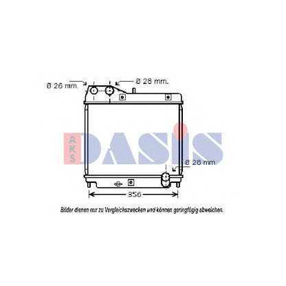 Foto Radiador, refrigeración del motor AKS DASIS 100026N