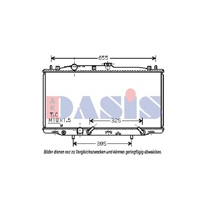 Foto Radiador, refrigeración del motor AKS DASIS 100042N