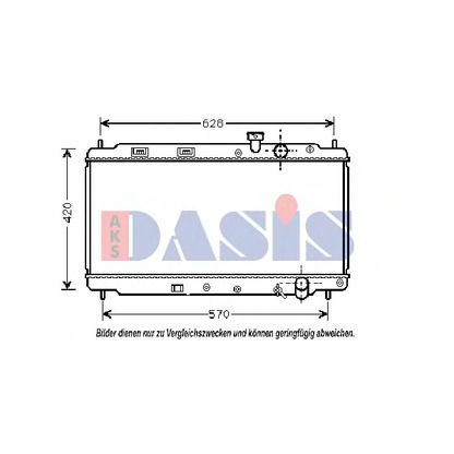 Foto Radiatore, Raffreddamento motore AKS DASIS 100280N