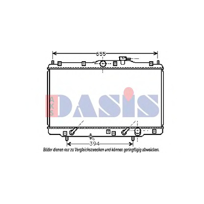 Foto Radiador, refrigeración del motor AKS DASIS 100860N