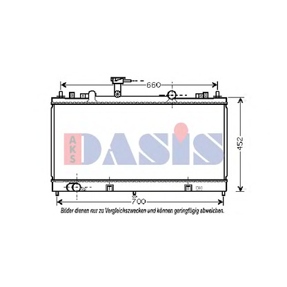 Foto Radiador, refrigeración del motor AKS DASIS 110032N