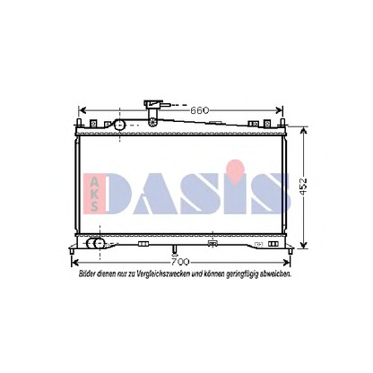 Foto Radiador, refrigeración del motor AKS DASIS 110033N