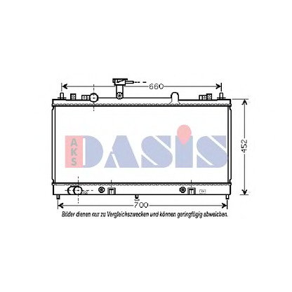 Фото Радиатор, охлаждение двигателя AKS DASIS 110039N
