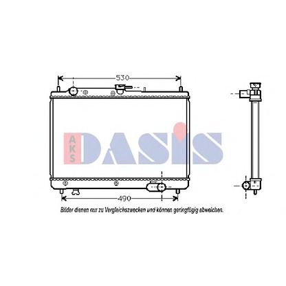 Foto Radiador, refrigeración del motor AKS DASIS 110680N