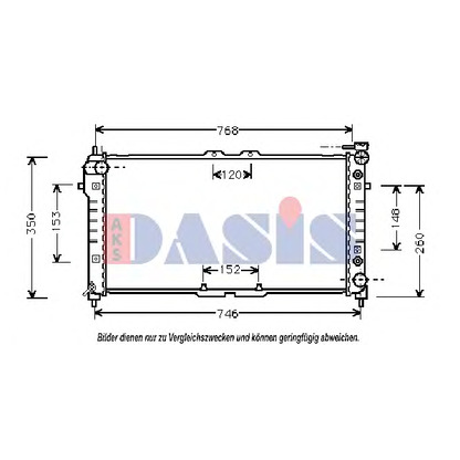 Foto Radiador, refrigeración del motor AKS DASIS 110910N