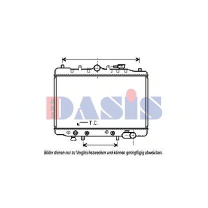 Photo Radiateur, refroidissement du moteur AKS DASIS 111040N