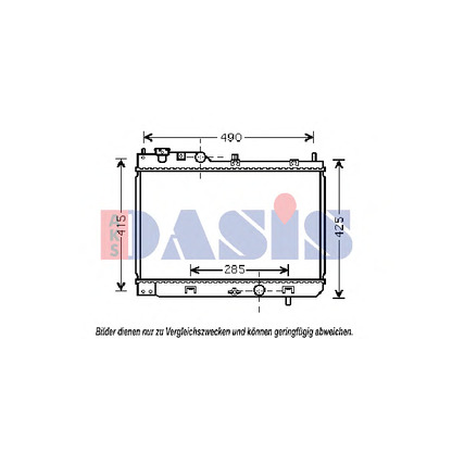 Foto Radiador, refrigeración del motor AKS DASIS 111250N