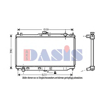 Photo Radiator, engine cooling AKS DASIS 111290N