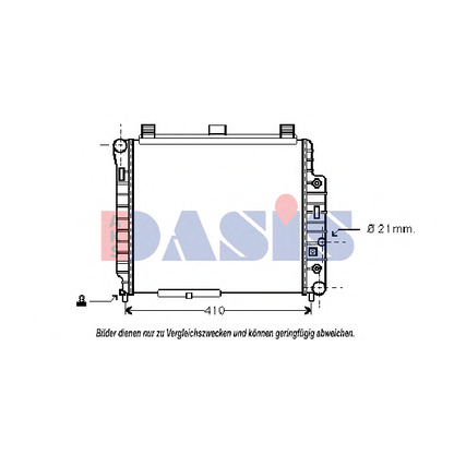 Photo Radiator, engine cooling AKS DASIS 121010N