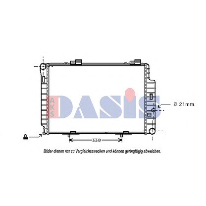 Foto Radiador, refrigeración del motor AKS DASIS 121970N