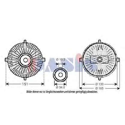 Photo Clutch, radiator fan AKS DASIS 128036N