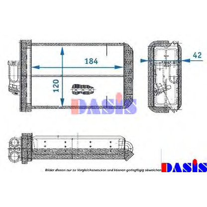 Foto Wärmetauscher, Innenraumheizung AKS DASIS 129370N