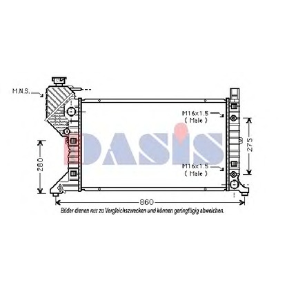 Photo Radiator, engine cooling AKS DASIS 130003N