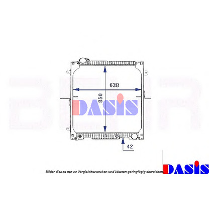 Photo Radiator, engine cooling AKS DASIS 135280N