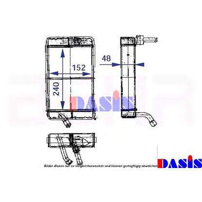 Photo Heat Exchanger, interior heating AKS DASIS 139260T