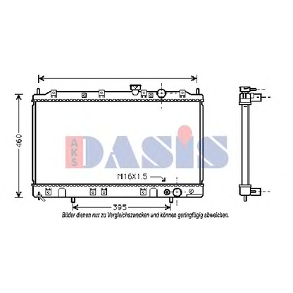 Foto Radiador, refrigeración del motor AKS DASIS 140023N