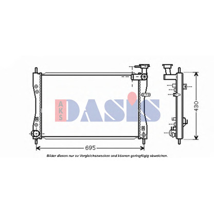 Foto Radiatore, Raffreddamento motore AKS DASIS 140079N