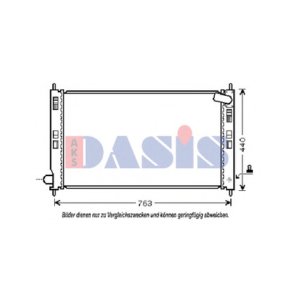 Photo Radiateur, refroidissement du moteur AKS DASIS 140093N