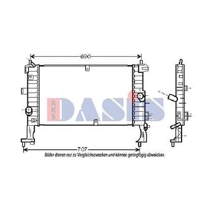 Photo Radiateur, refroidissement du moteur AKS DASIS 150062N