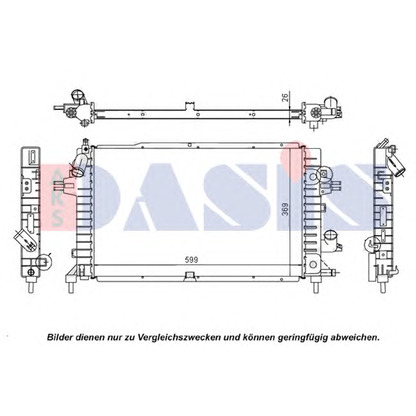 Foto Radiatore, Raffreddamento motore AKS DASIS 150066N