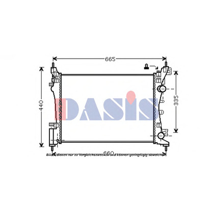 Photo Radiateur, refroidissement du moteur AKS DASIS 150068N