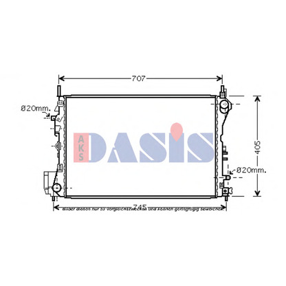 Photo Radiateur, refroidissement du moteur AKS DASIS 150069N