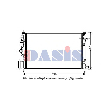 Foto Radiador, refrigeración del motor AKS DASIS 150094N