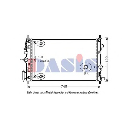 Foto Radiatore, Raffreddamento motore AKS DASIS 150098N