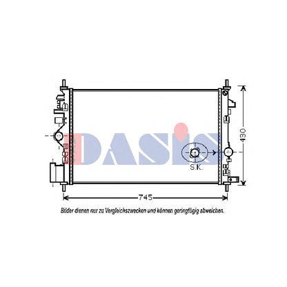 Photo Radiateur, refroidissement du moteur AKS DASIS 150099N