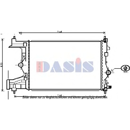 Foto Radiador, refrigeración del motor AKS DASIS 150102N