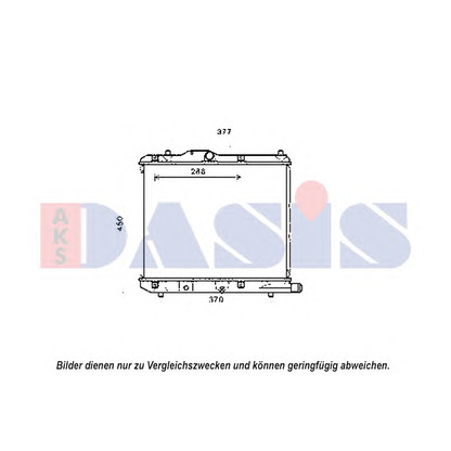 Foto Radiador, refrigeración del motor AKS DASIS 150115N