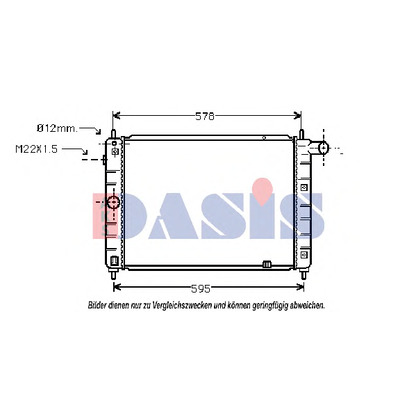 Photo Radiateur, refroidissement du moteur AKS DASIS 150290N