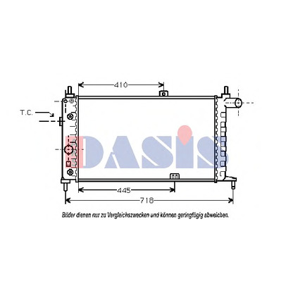 Photo Radiateur, refroidissement du moteur AKS DASIS 150640N