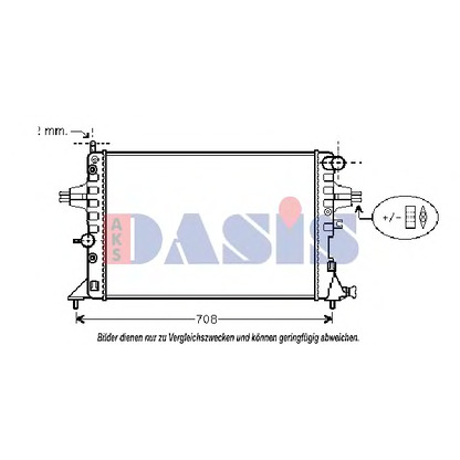 Photo Radiator, engine cooling AKS DASIS 151640N