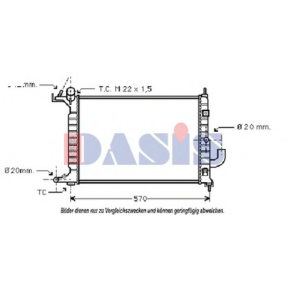 Photo Radiateur, refroidissement du moteur AKS DASIS 151880N