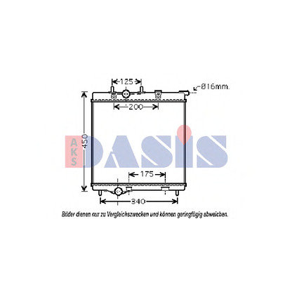 Foto Radiador, refrigeración del motor AKS DASIS 160019N