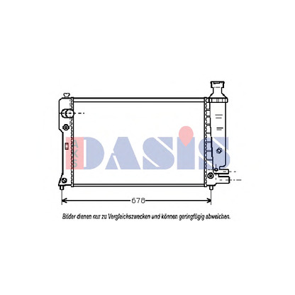 Foto Radiador, refrigeración del motor AKS DASIS 160049N