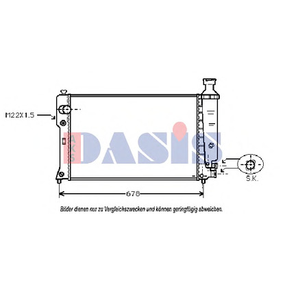 Photo Radiateur, refroidissement du moteur AKS DASIS 160060N