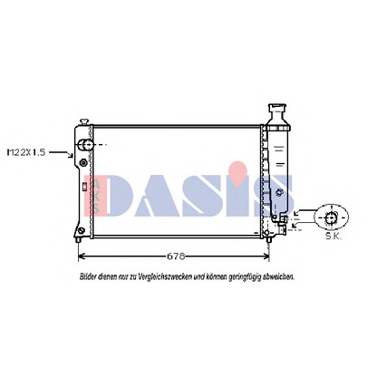 Photo Radiator, engine cooling AKS DASIS 160060N