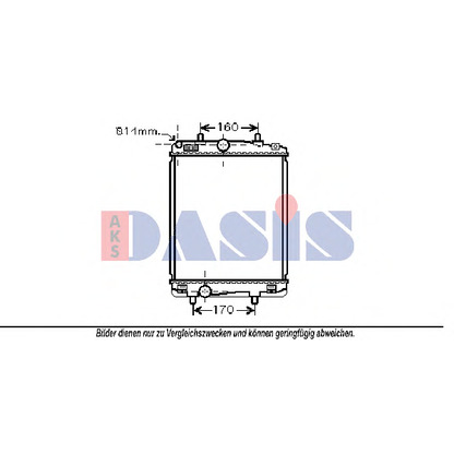 Фото Радиатор, охлаждение двигателя AKS DASIS 160092N