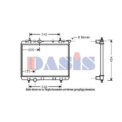 Foto Radiatore, Raffreddamento motore AKS DASIS 160104N